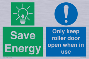Save Energy - Only keep roller door open when in use